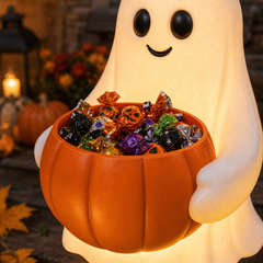 Halloween Ghost Candy Holder Garden Stake
