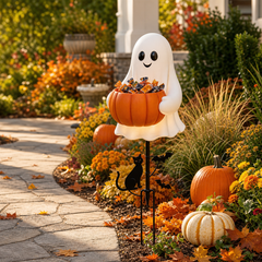 Halloween Ghost Candy Holder Garden Stake