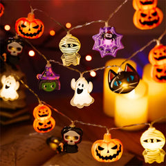 Halloween String Lights Decorations 9.8FT Cute Ghost String Lights 20 LED Halloween Lights Battery Operated (Not Included) Cute Booday Lights 2025 Home Indoor Decor