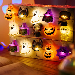 Halloween String Lights Decorations 9.8FT Cute Ghost String Lights 20 LED Halloween Lights Battery Operated (Not Included) Cute Booday Lights 2025 Home Indoor Decor