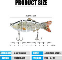 6-Segment Lifelike Fishing Lures