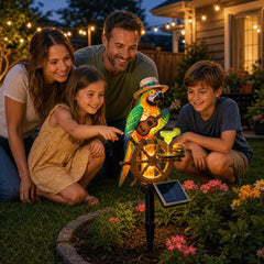 Solar-Powered ParrotGarden Light -"Wastin'Away Again”