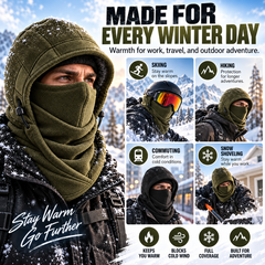 Fleece Balaclava Hood – Full Face & Neck Winter Protection for Outdoor Adventures