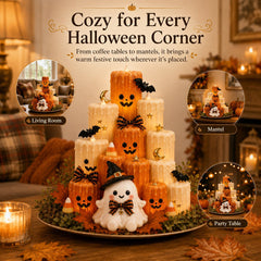 Halloween Pumpkin Candle Holder Decoration