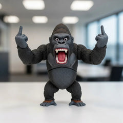 Angry Animals Gang Figurine Set – Funny Cartoon Animal Desk Decor, Cute Grumpy Office Ornaments, Personality Desktop Collectibles for Home & Workspace