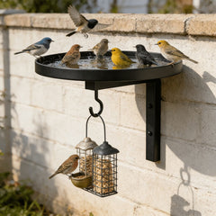 Hummingbird‑Friendly Metal Wall‑Mounted Bird Bath Feeder – Hang It Up, Watch Them Flock