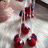 Crochet Spider-Man Suction Cup Hanging Pendant, Handmade Car Window Decor Gift