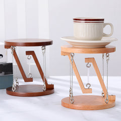 Tensegrity Wooden Display Stand Anti-Gravity Suspension Rack Tabletop Jewelry Aroma Candle Storage Decor Ornament