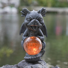 Dinosaur Solar Light – Playful Sculpture by Day, Warm Guardian by Night | A Garden Fairytale