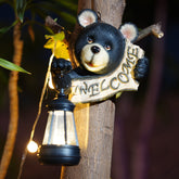 Black Bear Wall Lantern – American Country Style, Sculpture by Day, Glow by Night