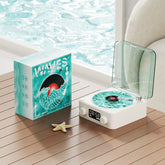 The Waves Wireless Bluetooth Speakers, Vinyly-like Music Player, Portable Vintage Speaker with Adjustable Light and Time for Bedroom, for Party, Holiday Gifts Ideas, Mood-regulating Accessories