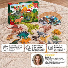 24-Day Dinosaur Toy Advent Calendar with Surprise Figures