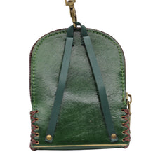 Genuine Handmade Leather bat Wristlet mini backpack/ Coin Purse / Wallet /change purse