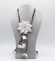 Genuine Handmade Leather Flower Hatband daisy flower Genuine Leather Pendant Accessories