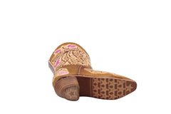 Genuine Handmade Leather Cowboy Boot / Flower/Western Design/Decoration/Home decor/Rodeo gift/Ornament