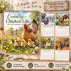 2027 Country Chicken Calendar – Farmhouse charm & wall-ready ✨