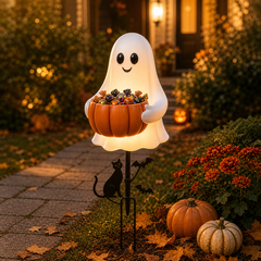 Halloween Ghost Candy Holder Garden Stake