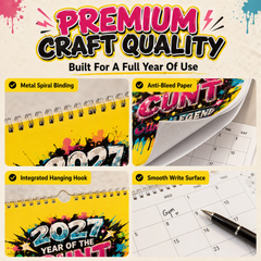 2027 Year of the Cunt Wall Calendar – Bold Graffiti Humor Calendar