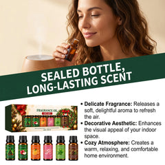 🎄Christmas Fragrance Essential Oil Gift Set 🎁6‐Scent Collection Home Aroma Gift Idea