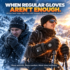Rechargeable Heated Gloves – 3 Heat Settings, Waterproof Touchscreen Winter Gloves