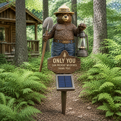 Smokey Bear Solar Garden Stake Light