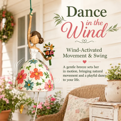 Hand-painted Hanging Ornament "Dancing Lady" – Playful Folk Art That Comes to Life