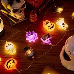 Halloween String Lights Decorations 9.8FT Cute Ghost String Lights 20 LED Halloween Lights Battery Operated (Not Included) Cute Booday Lights 2025 Home Indoor Decor