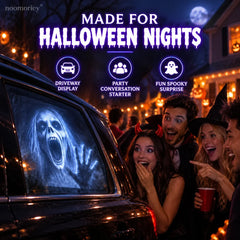 Haunt Rise Halloween Window Projector-360° Adjustable Stand for Home Decor