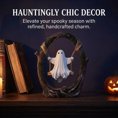 Cute Ghost Swing Statue Resin Craft Ornament, Decorative Ornaments, Resin Figurine Statue, Halloween Decoration, Home Decor Item, Gift Idea, 1 Piece, Perfect for Festive Season #GLOBAL PICKS