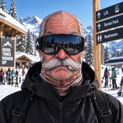 Realistic Face Balaclava – Funny Ski & Snowboard Mask for Cold Weather Adventures