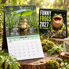 Funny Frogs 2027 Wall Calendar – Cute Humorous Frog Calendar