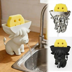 Eco PLA Golden Calf Yuanbao Sponge Holder, Self-Draining Kitchen Sink Storage Decor, Lucky Housewarming Gift