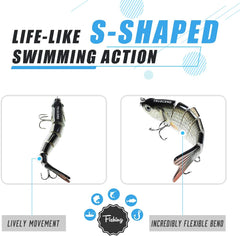 6-Segment Lifelike Fishing Lures