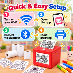 AI Voice-Activated Mini Sticker Printer – Smart & Portable Printing