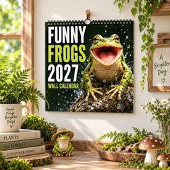 Funny Frogs 2027 Wall Calendar – Cute Humorous Frog Calendar