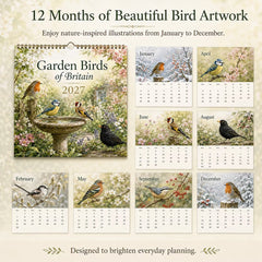 Garden Birds of Britain 2027 Wall Calendar