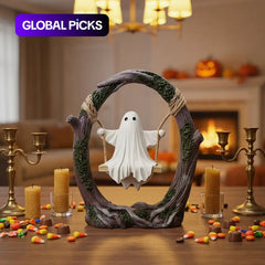 Cute Ghost Swing Statue Resin Craft Ornament, Decorative Ornaments, Resin Figurine Statue, Halloween Decoration, Home Decor Item, Gift Idea, 1 Piece, Perfect for Festive Season #GLOBAL PICKS