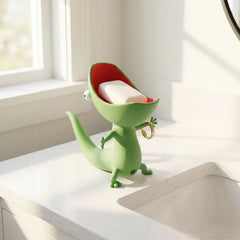 Cartoon Lizard PLA Storage Tray, Multi-Purpose Bar Soap Holder & Jewelry Candy Tray, Funny Novelty Desktop Decor Gift for Home