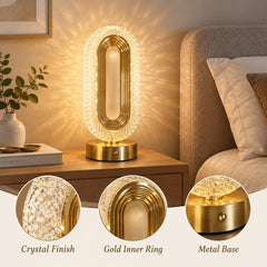 Rechargeable Luxury Crystal LED Night Light Lamp
