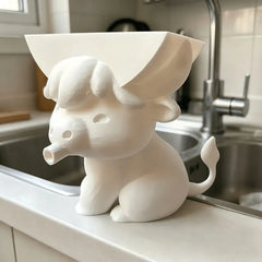 Eco PLA Golden Calf Yuanbao Sponge Holder, Self-Draining Kitchen Sink Storage Decor, Lucky Housewarming Gift