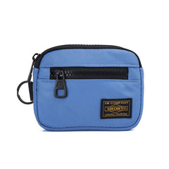 Small Casual Men's Coin Purse Canvas Zipper Short Wallet Retro Key Holder Money Bag