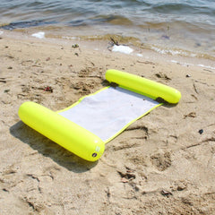 nflatable Water Hammock Foldable Pool Lounger with Backrest