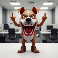 Angry Animals Gang Figurine Set – Funny Cartoon Animal Desk Decor, Cute Grumpy Office Ornaments, Personality Desktop Collectibles for Home & Workspace
