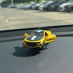 Linked Steering Mustang Alloy Car Ornament, Car Dashboard Mini Racing Model Decor