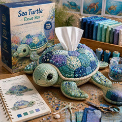 DIY Quilted Animal Tissue Box Cover Kit | Beginner Friendly Hand Sewing Craft Home Decor
