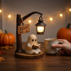 Reading Ghost LED Tree Light, Halloween Themed Desk Ornament