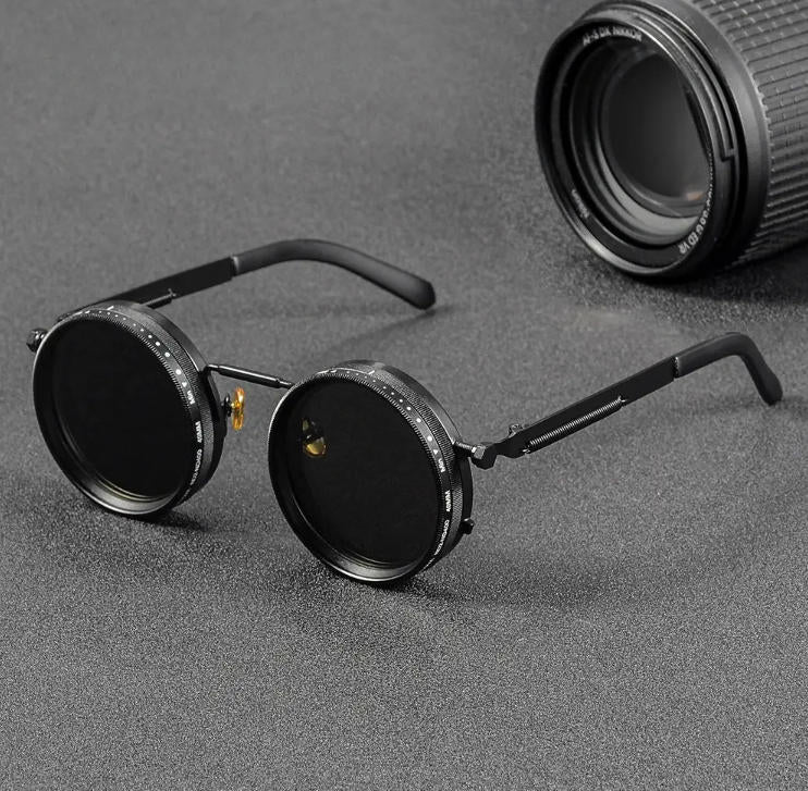 Polarized Round Sunglasses ND9 Adjustable Dimming Sun Glasses