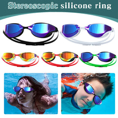 Professional Swim Glasses Adjustable Wide View Swim Goggles  Protection Diving Glasses No Leaking for Women Men