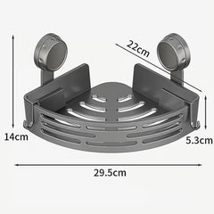 Triangle Suction Cup Shower Caddy ✨No Drill Wall Mount Bathroom Corner Storage Basket
