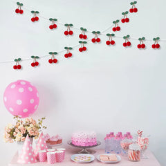 Vibrant & Lightweight Felt Ball Garland (Cherry)